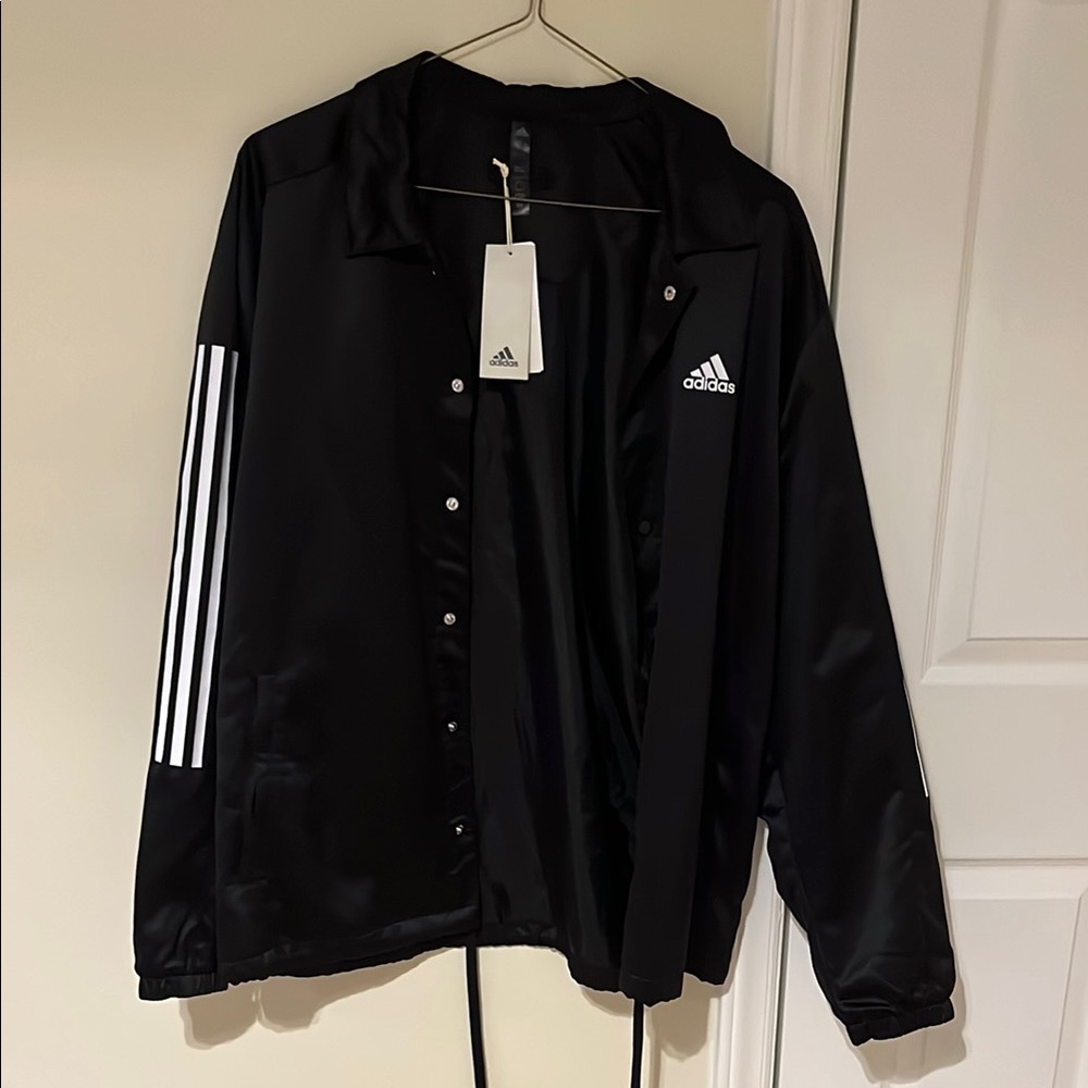 NWT Adidas Men's Satin Coach Jacket